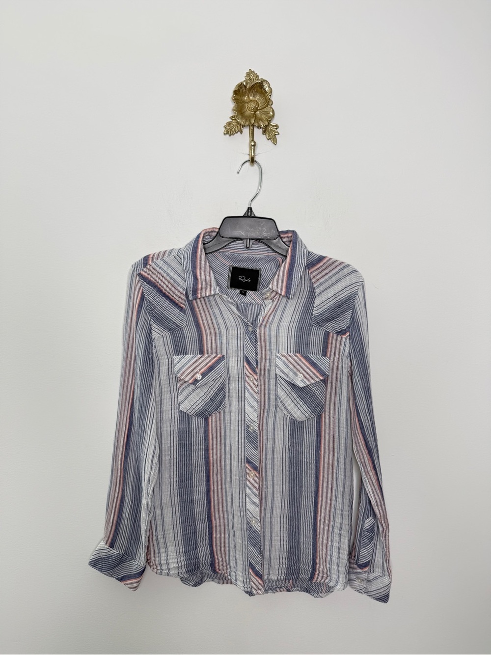 Rails Kendra Cotton Gauze Button Up Shirt M